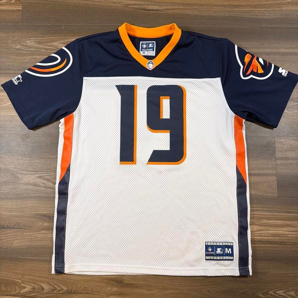Starter Orlando Apollos jersey size M white and blue AAF football.